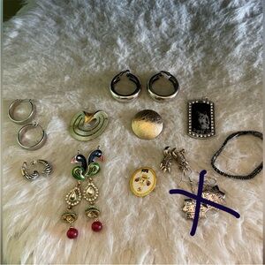 Elegant 10 Piece Silver and Gold Jewelry Set